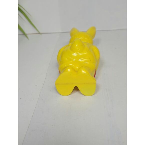 Vintage Irwin Easter Bunny Rattle, Hard Plastic Yellow - Picture 6 of 6